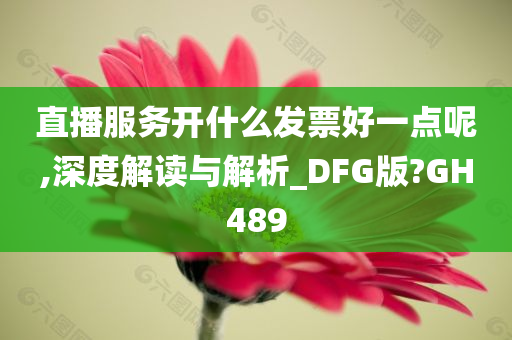 直播服务开什么发票好一点呢,深度解读与解析_DFG版?GH489