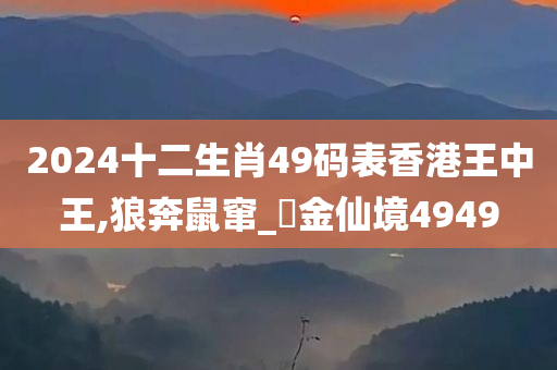 2024十二生肖49码表香港王中王,狼奔鼠窜_?金仙境4949