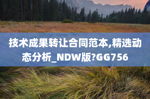 技术成果转让合同范本,精选动态分析_NDW版?GG756