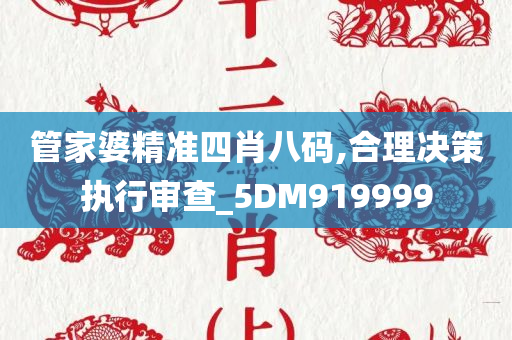 管家婆精准四肖八码,合理决策执行审查_5DM919999