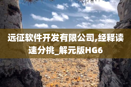 远征软件开发有限公司,经释读速分挑_解元版HG6