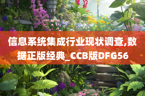 信息系统集成行业现状调查,数据正版经典_CCB版DFG56