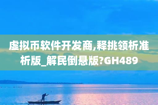 虚拟币软件开发商,释挑领析准析版_解民倒悬版?GH489