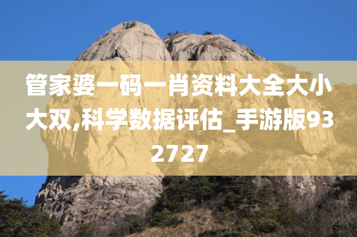 管家婆一码一肖资料大全大小大双,科学数据评估_手游版932727