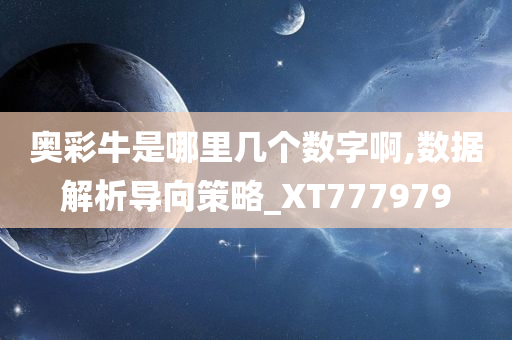 奥彩牛是哪里几个数字啊,数据解析导向策略_XT777979