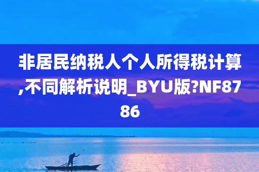 非居民纳税人个人所得税计算,不同解析说明_BYU版?NF8786