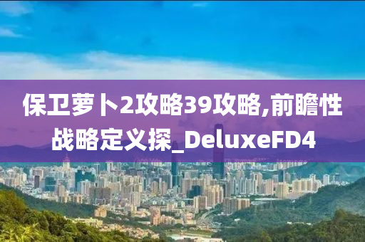 保卫萝卜2攻略39攻略,前瞻性战略定义探_DeluxeFD4