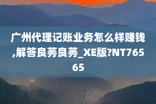 广州代理记账业务怎么样赚钱,解答良莠良莠_XE版?NT76565