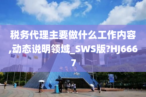 税务代理主要做什么工作内容,动态说明领域_SWS版?HJ6667