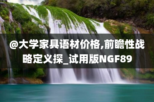 @大学家具语材价格,前瞻性战略定义探_试用版NGF89