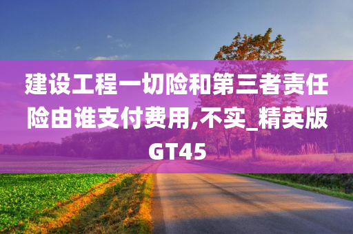 建设工程一切险和第三者责任险由谁支付费用,不实_精英版GT45