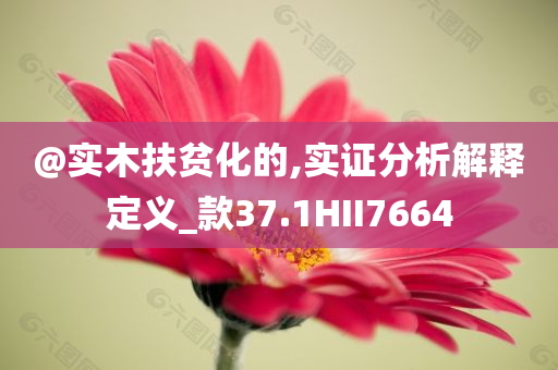 @实木扶贫化的,实证分析解释定义_款37.1HII7664