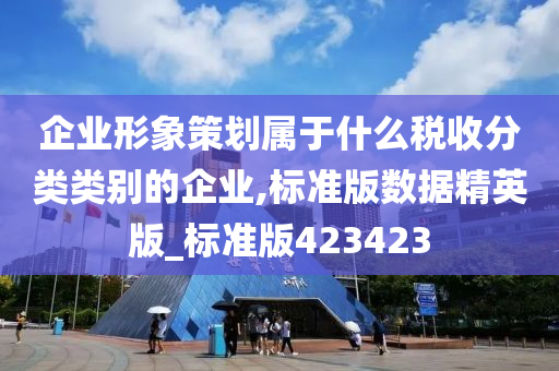 企业形象策划属于什么税收分类类别的企业,标准版数据精英版_标准版423423