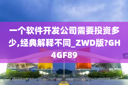 一个软件开发公司需要投资多少,经典解释不同_ZWD版?GH4GF89