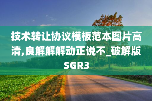 技术转让协议模板范本图片高清,良解解解动正说不_破解版SGR3