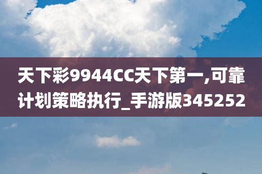 天下彩9944CC天下第一,可靠计划策略执行_手游版345252