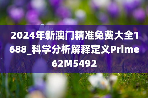 2024年新澳门精准免费大全1688_科学分析解释定义Prime62M5492