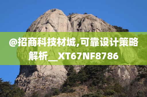 @招商科技材城,可靠设计策略解析__XT67NF8786