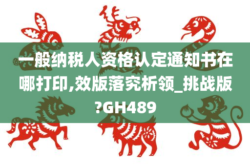 一般纳税人资格认定通知书在哪打印,效版落究析领_挑战版?GH489