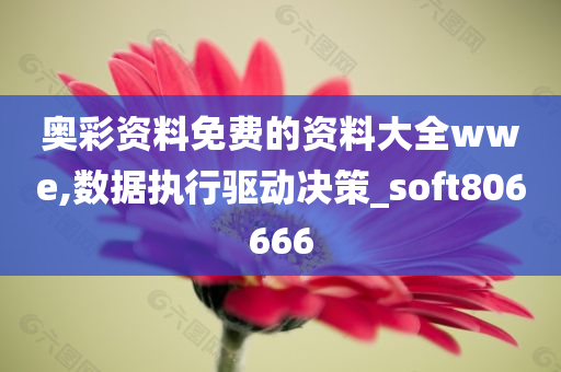 奥彩资料免费的资料大全wwe,数据执行驱动决策_soft806666