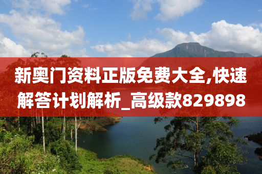 新奥门资料正版免费大全,快速解答计划解析_高级款829898