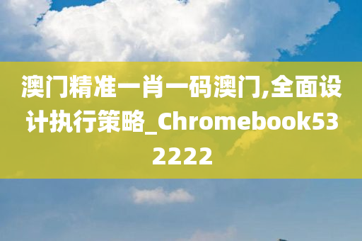 澳门精准一肖一码澳门,全面设计执行策略_Chromebook532222