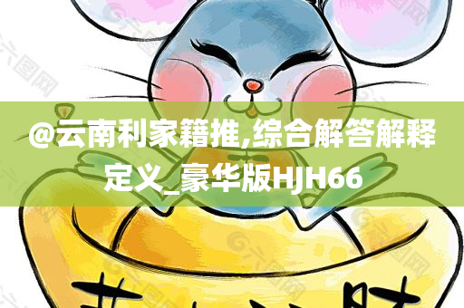 @云南利家籍推,综合解答解释定义_豪华版HJH66