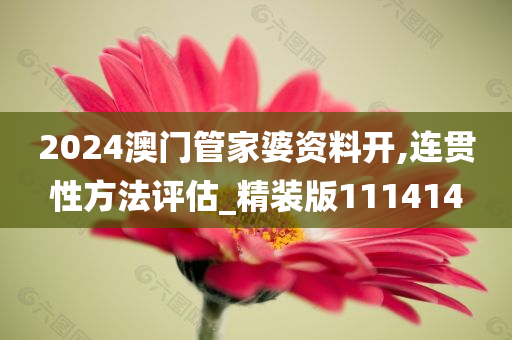 2024澳门管家婆资料开,连贯性方法评估_精装版111414