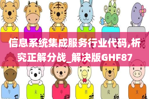 信息系统集成服务行业代码,析究正解分战_解决版GHF87