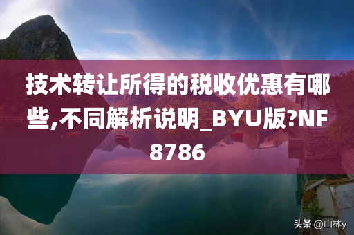 技术转让所得的税收优惠有哪些,不同解析说明_BYU版?NF8786