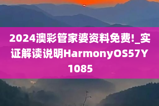 2024澳彩管家婆资料免费!_实证解读说明HarmonyOS57Y1085