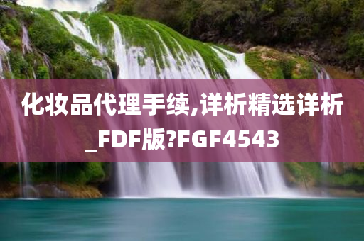 化妆品代理手续,详析精选详析_FDF版?FGF4543