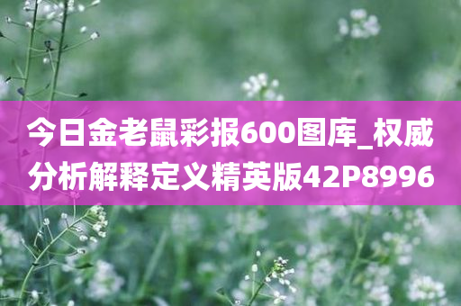 今日金老鼠彩报600图库_权威分析解释定义精英版42P8996