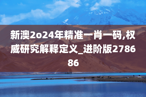 新澳2o24年精准一肖一码,权威研究解释定义_进阶版278686