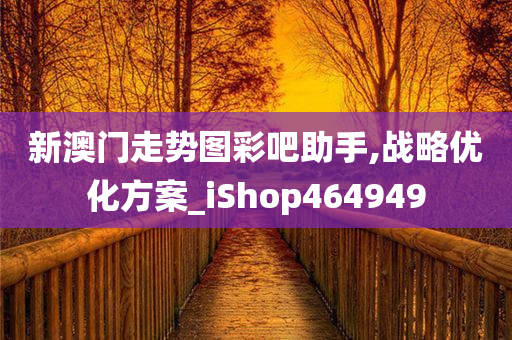 新澳门走势图彩吧助手,战略优化方案_iShop464949