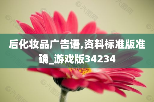 后化妆品广告语,资料标准版准确_游戏版34234