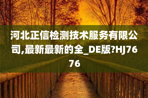 河北正信检测技术服务有限公司,最新最新的全_DE版?HJ7676