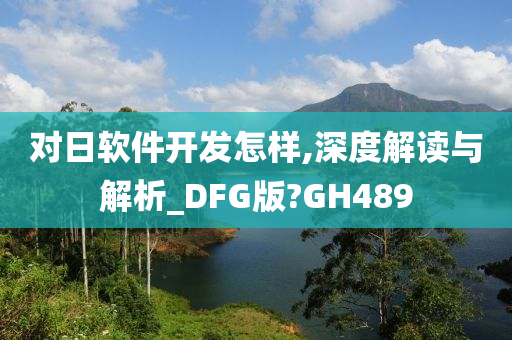 对日软件开发怎样,深度解读与解析_DFG版?GH489