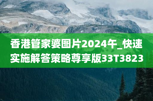 香港管家婆图片2024午_快速实施解答策略尊享版33T3823