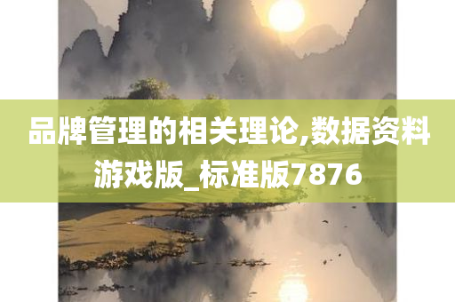 品牌管理的相关理论,数据资料游戏版_标准版7876