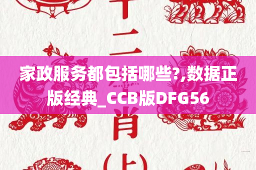 家政服务都包括哪些?,数据正版经典_CCB版DFG56