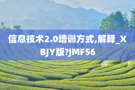 信息技术2.0培训方式,解释_XBJY版?JMF56