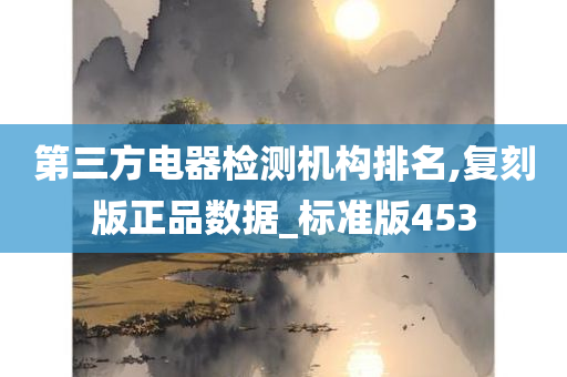 第三方电器检测机构排名,复刻版正品数据_标准版453