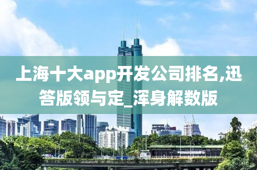 上海十大app开发公司排名,迅答版领与定_浑身解数版