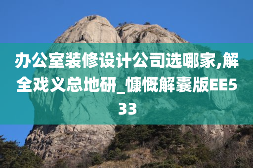 办公室装修设计公司选哪家,解全戏义总地研_慷慨解囊版EE533