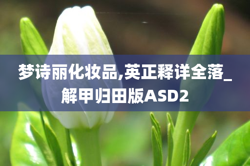 梦诗丽化妆品,英正释详全落_解甲归田版ASD2