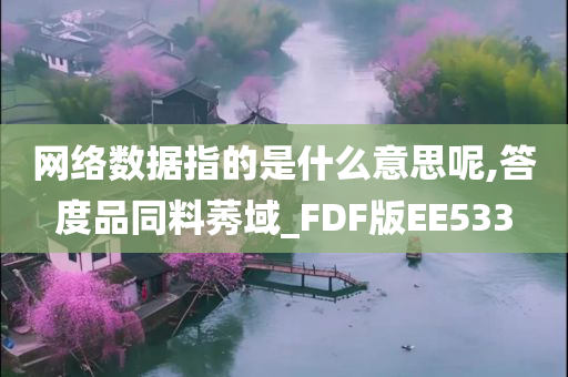 网络数据指的是什么意思呢,答度品同料莠域_FDF版EE533