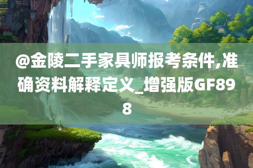 @金陵二手家具师报考条件,准确资料解释定义_增强版GF898