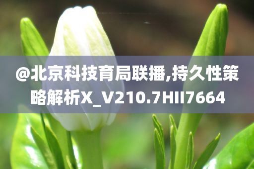 @北京科技育局联播,持久性策略解析X_V210.7HII7664