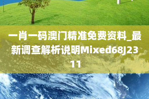 一肖一码澳门精准免费资料_最新调查解析说明Mixed68J2311